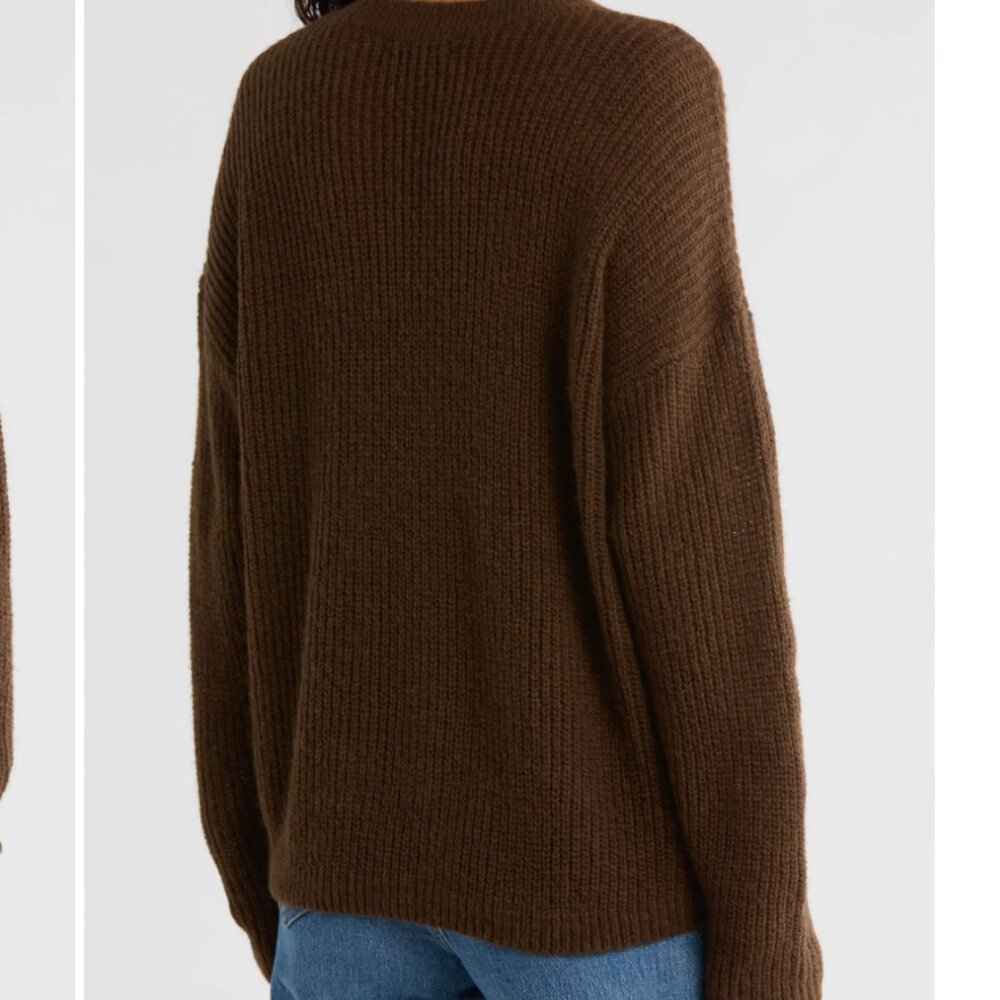 Madewell Brown Ribbed Crewneck Sweater Size XS - Picture 2 of 7